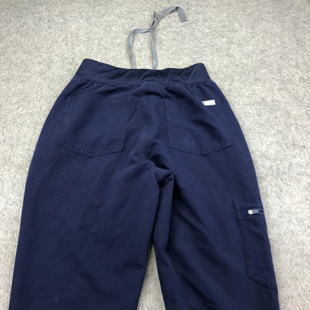 FIGS Scrub Pants Womens XS Blue Technical Zamora Jogger Drawstring Cargo